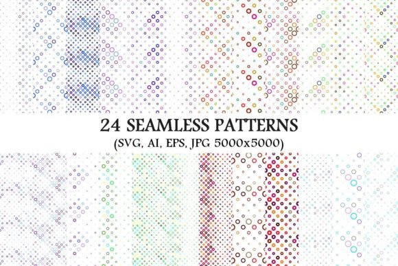 24 Seamless Colorful Circle Patterns