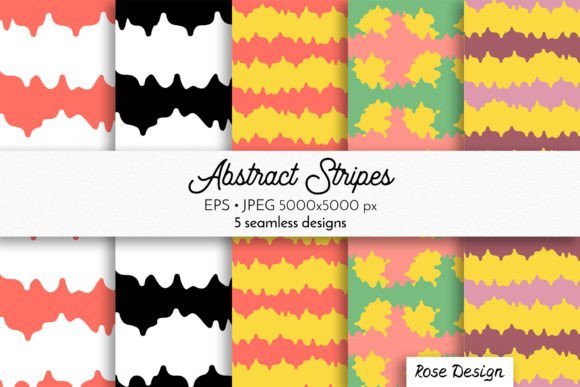 Abstract Stripes Seamless Patterns: Versatile, Print-Ready Design Resources for Creative Professionals