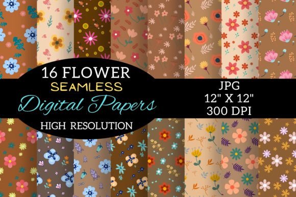 Brown Flower Digital Paper Patterns: Practical Tips for Getting the Most From Your 16-File Collection