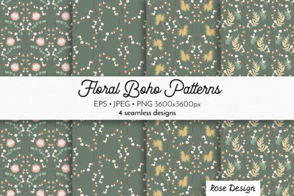 Cotton - Boho Seamless Patterns Bundle: Cozy, Versatile & Print-Ready Design Magic