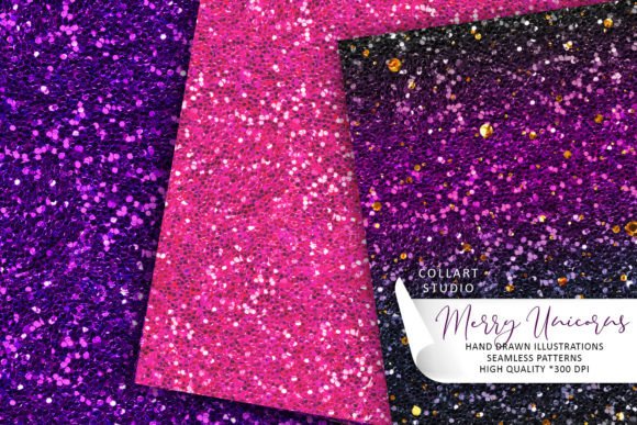Glitter Papers, Seamless Patterns, Xmas