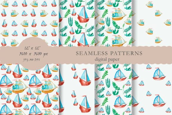 Sea Ocean Patterns Seamless Digital