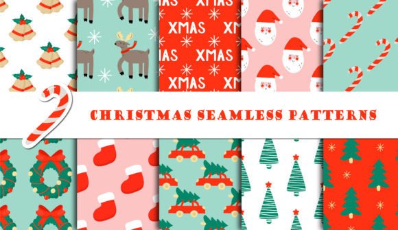 Winter and Christmas Seamless Patterns